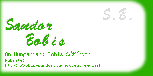 sandor bobis business card